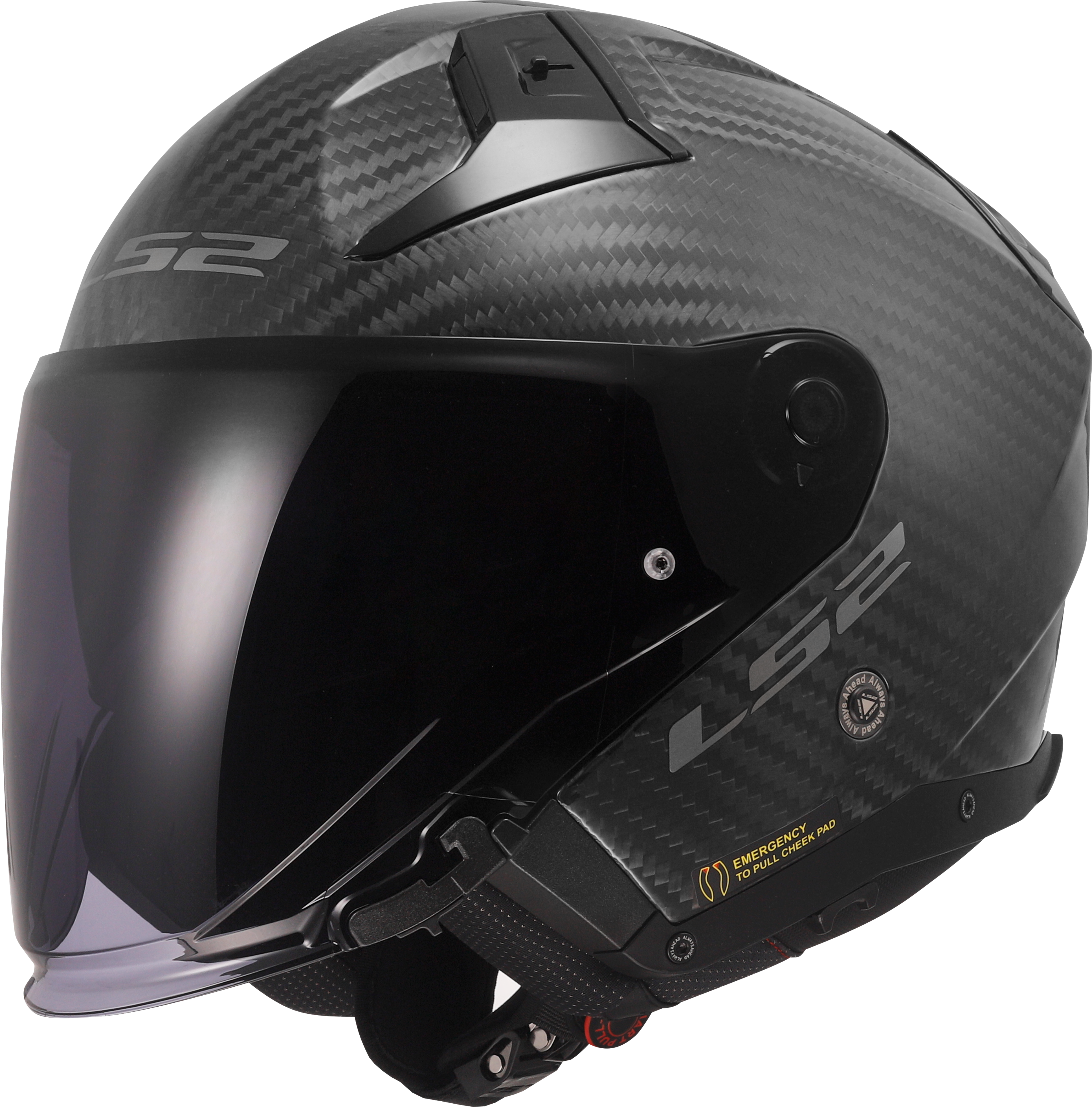 Карбонова мото каска за скутер / чопър LS2 OF603 Infinity II Carbon Solid - ECE 22.06