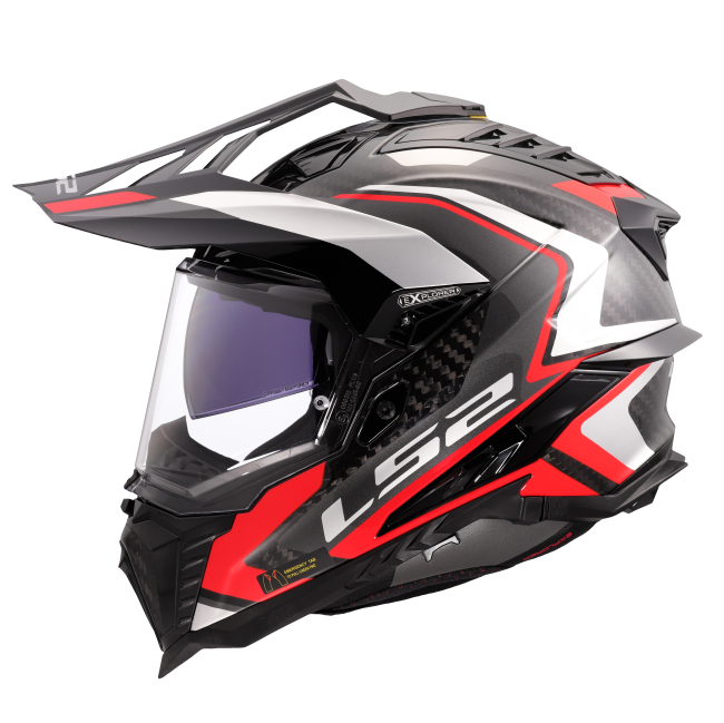 Карбонова Adventure / eндуро / крос каска за мотор LS2 MX701 Explorer C Frontier II Carbon - ECE 22.06