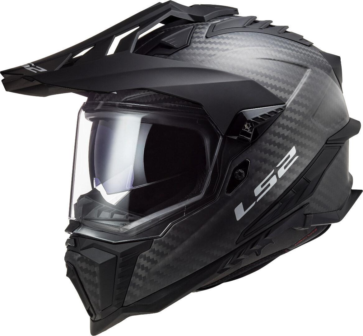 Карбонова Adventure / ендуро / крос  каска за мотор LS2 MX701 Explorer C Carbon Solid - ECE 22.06