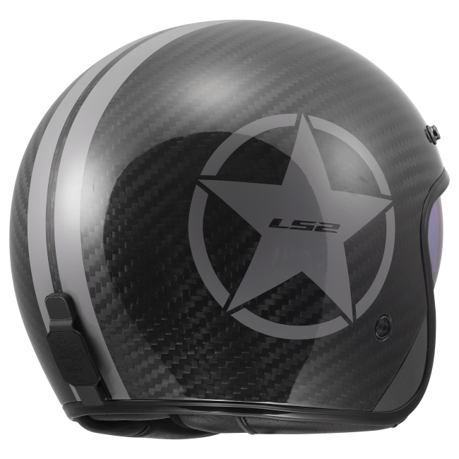 Карбонова мото каска за скутер / чопър LS2 OF601 Bob II Carbon Star - ECE 22.06