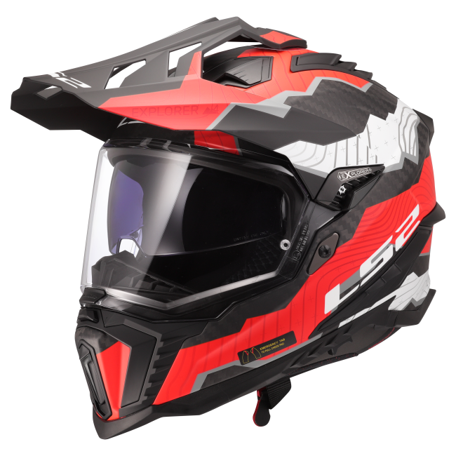 Карбонова Adventure / eндуро / крос каска за мотор LS2 MX701 Explorer Carbon Trick - ECE 22.06