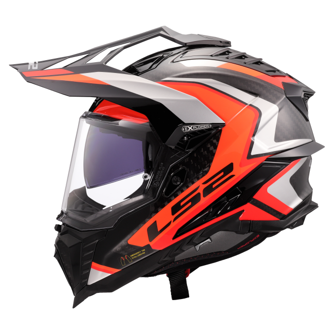 Карбонова Adventure / eндуро / крос каска за мотор LS2 MX701 Explorer C Frontier II Carbon - ECE 22.06