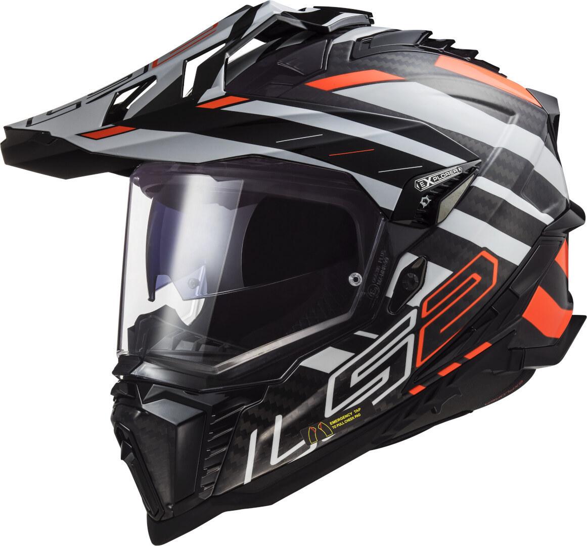 Карбонова Adventure / eндуро / крос каска за мотор LS2 MX701 Explorer Carbon Edge - ECE 22.06