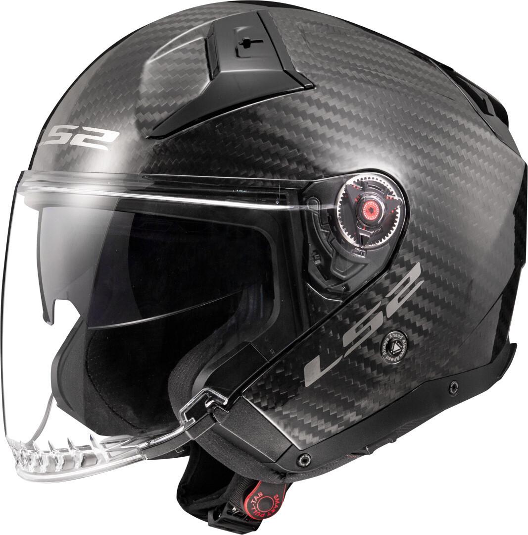 Карбонова мото каска за скутер / чопър LS2 OF603 Infinity II Carbon Solid - ECE 22.06