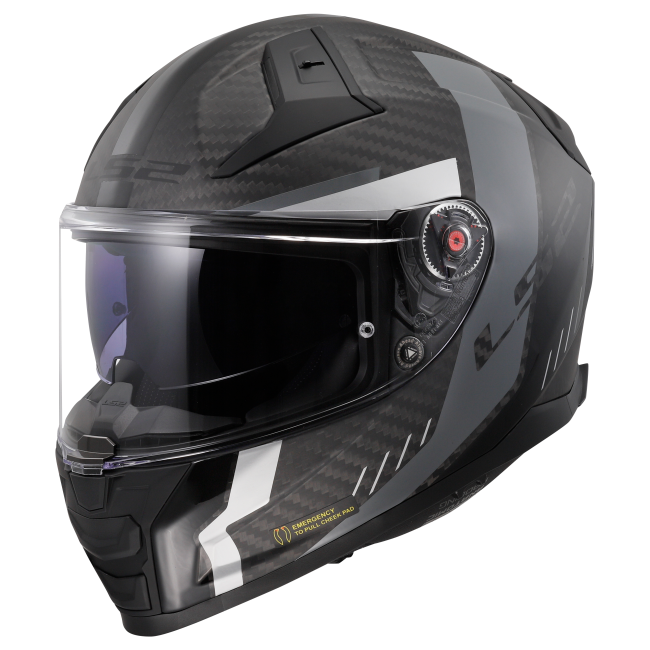 Карбонова интегрална мото каска  LS2 FF811 Vector II Carbon Grid - ECE 22.06