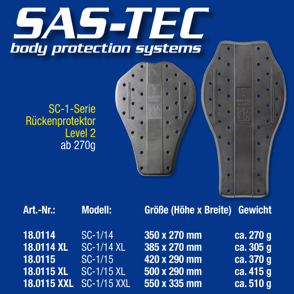 Протектор за гръб SAS - TEC SC-1/15