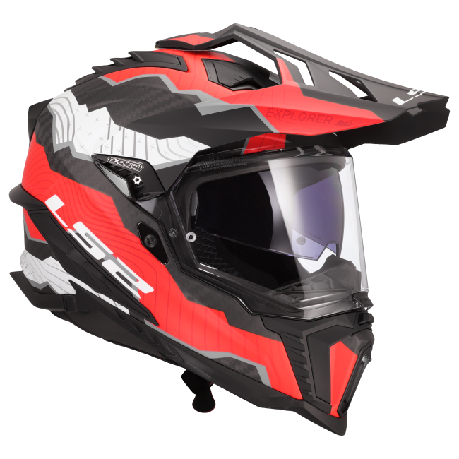 Карбонова Adventure / eндуро / крос каска за мотор LS2 MX701 Explorer Carbon Trick - ECE 22.06
