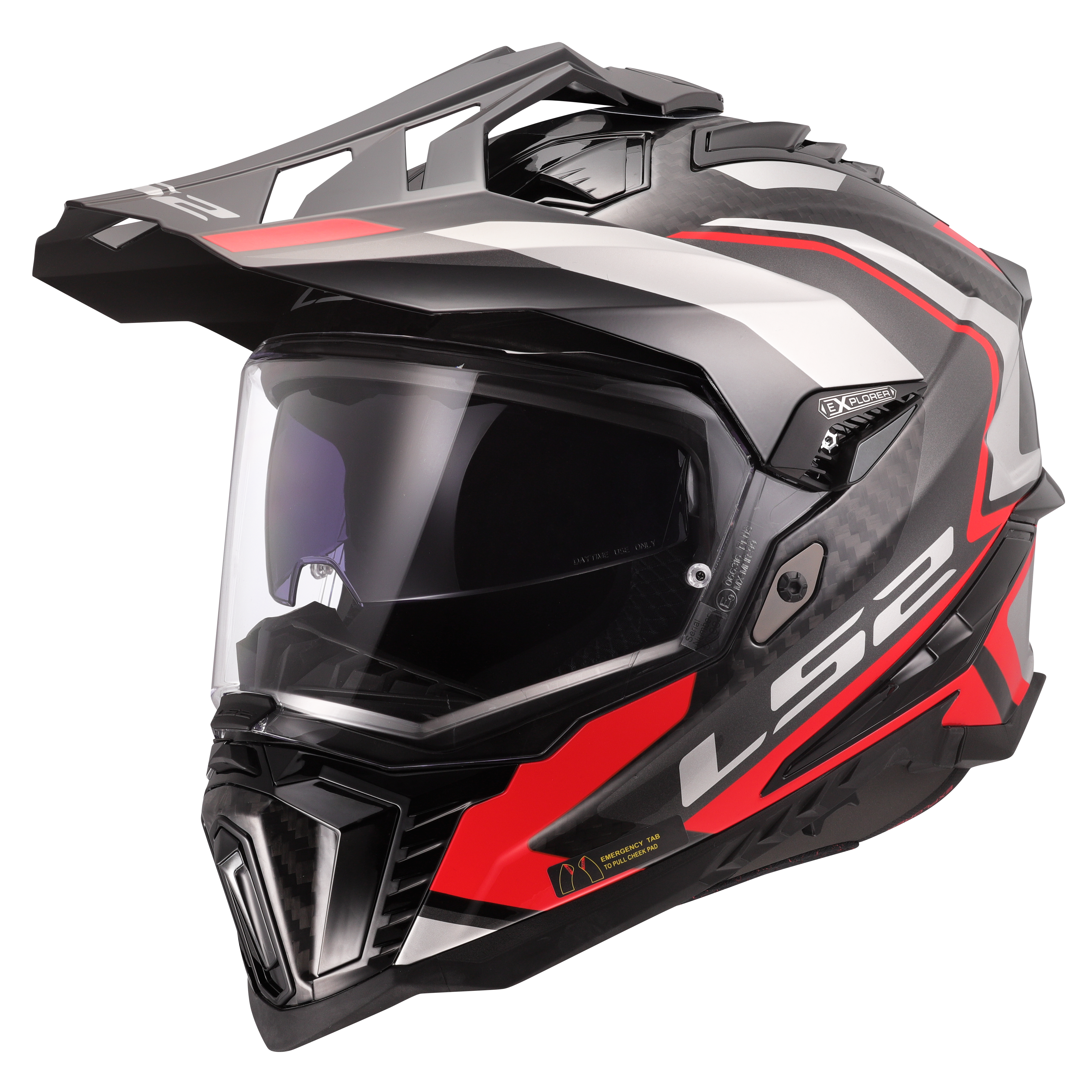 Карбонова Adventure / eндуро / крос каска за мотор LS2 MX701 Explorer C Frontier II Carbon - ECE 22.06