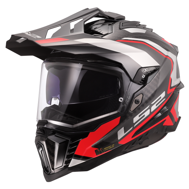 Карбонова Adventure / eндуро / крос каска за мотор LS2 MX701 Explorer C Frontier II Carbon - ECE 22.06