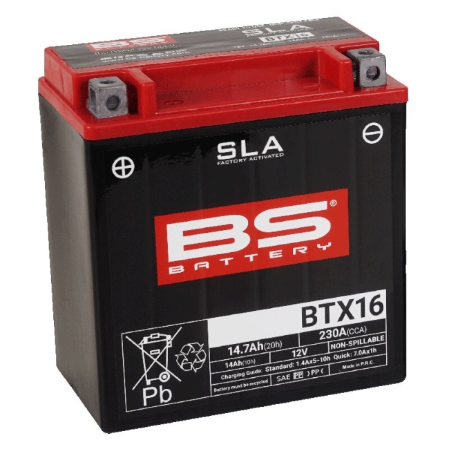 BATTERY BS BTX16 SLA