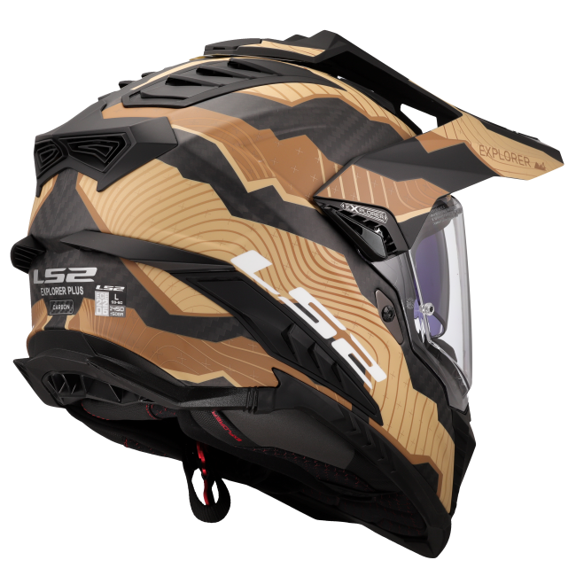 Карбонова Adventure / eндуро / крос каска за мотор LS2 MX701 Explorer Carbon Trick - ECE 22.06