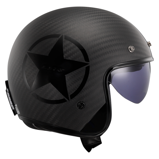 Карбонова мото каска за скутер / чопър LS2 OF601 Bob II Carbon Star - ECE 22.06