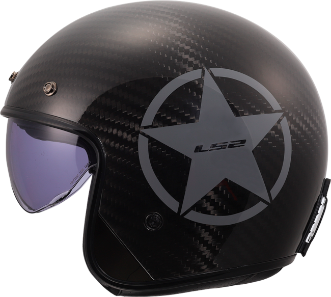 Карбонова мото каска за скутер / чопър LS2 OF601 Bob II Carbon Star - ECE 22.06