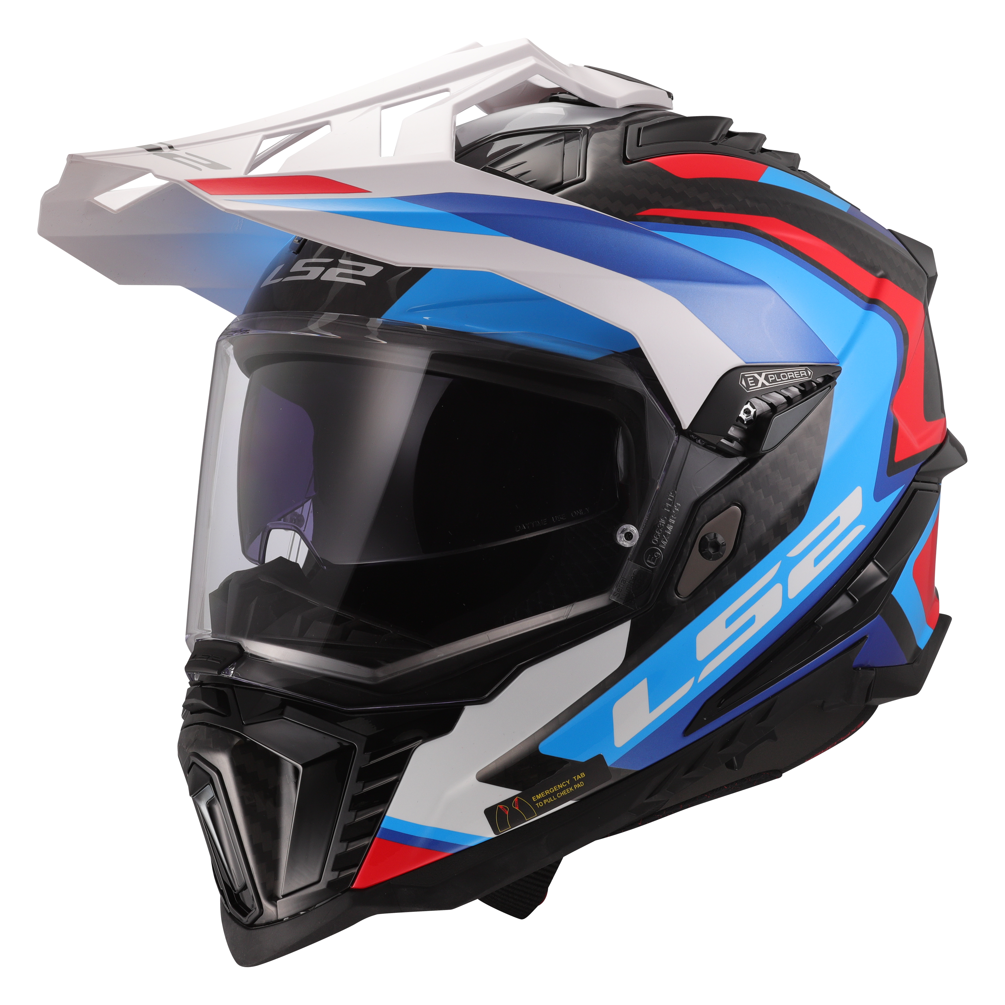 Карбонова Adventure / eндуро / крос каска за мотор LS2 MX701 Explorer C Frontier II Carbon - ECE 22.06