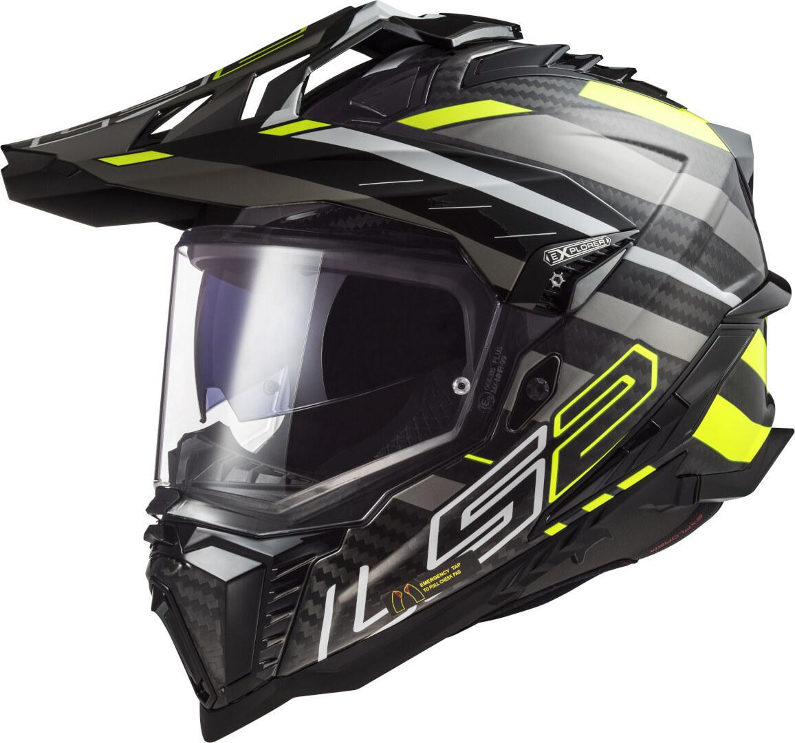 Карбонова Adventure / eндуро / крос каска за мотор LS2 MX701 Explorer Carbon Edge - ECE 22.06