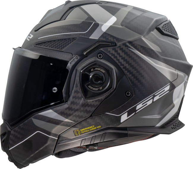 Карбонова модуларна / отваряема мото каска LS2 FF901 Advant X Carbon Horizon - ECE 22.06