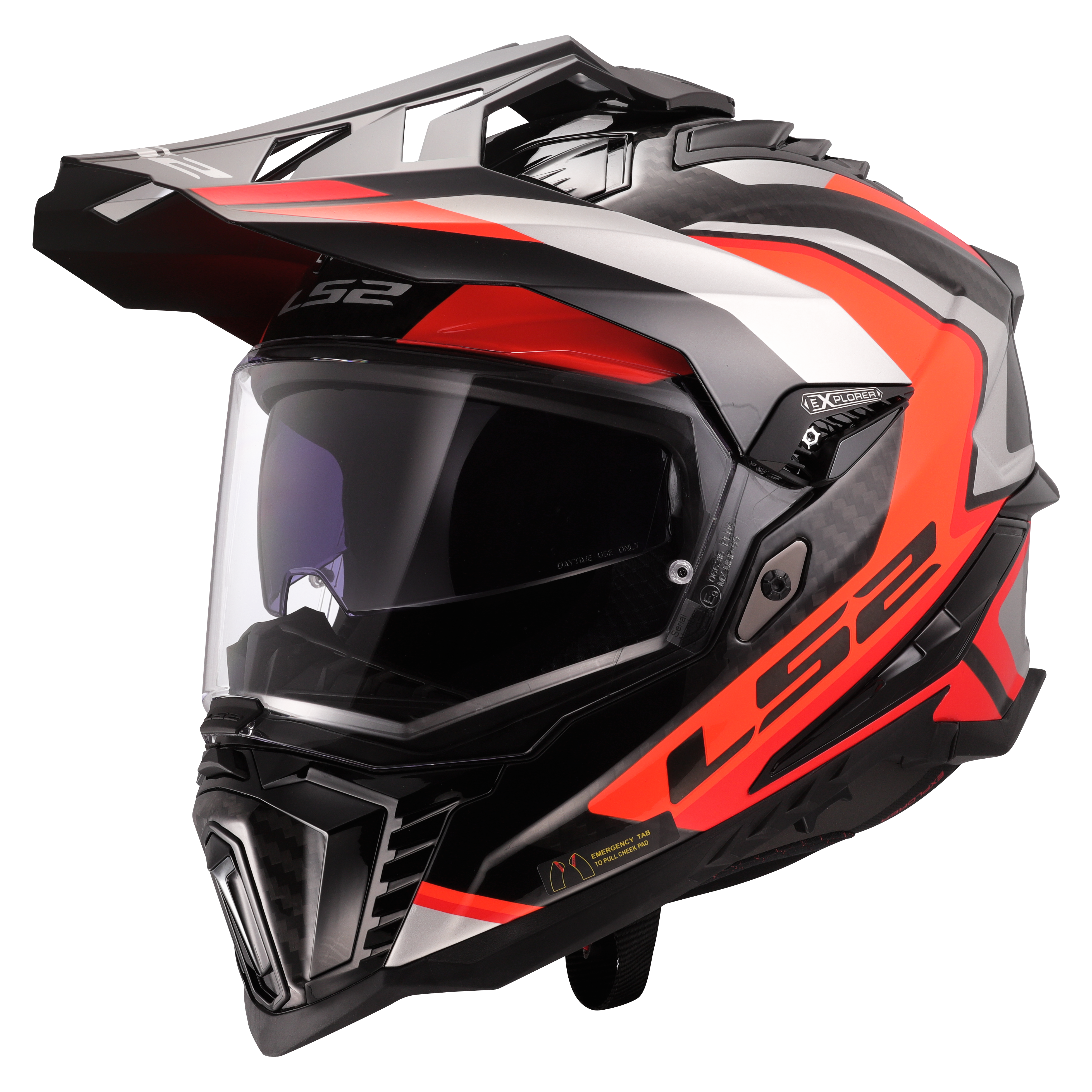 Карбонова Adventure / eндуро / крос каска за мотор LS2 MX701 Explorer C Frontier II Carbon - ECE 22.06
