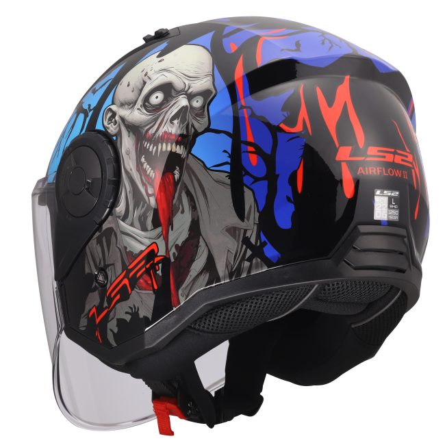 Мото каска за скутер / чопър LS2 OF616 Airflow II Zombie - ECE 22.06